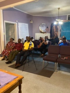 Members seated in the sanctuary during a service